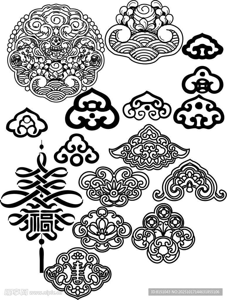 传统中式古典云纹图案集