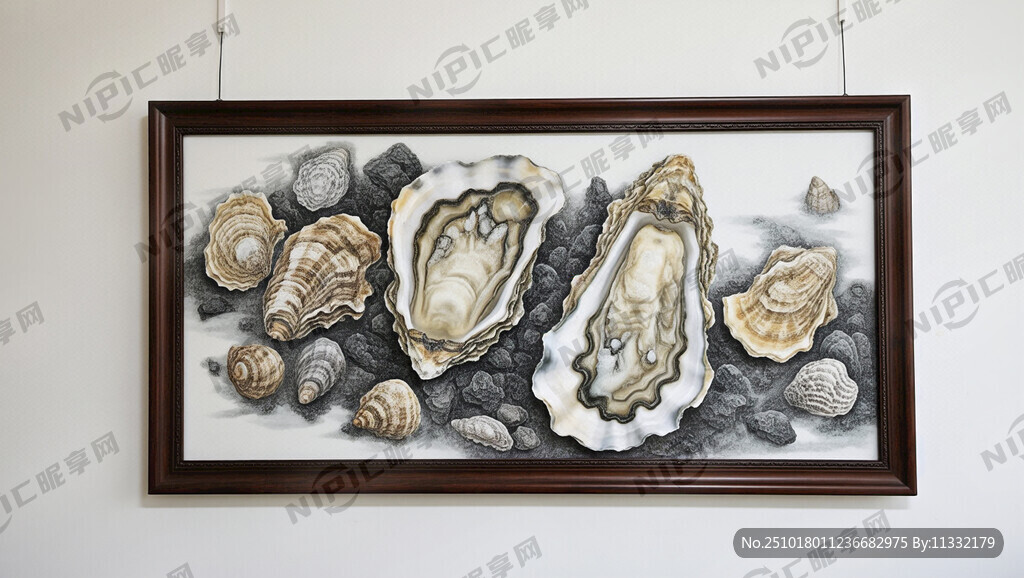 非遗文化生蚝壳绘画工作室牌