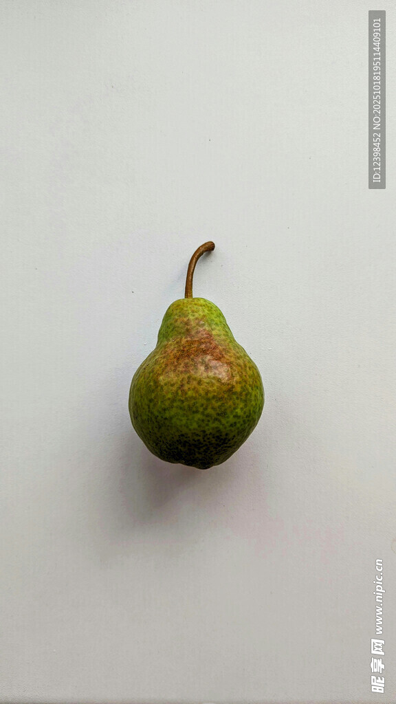 单个青梨静物图
