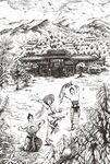 手绘茶山