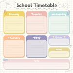多彩学校时间表模板