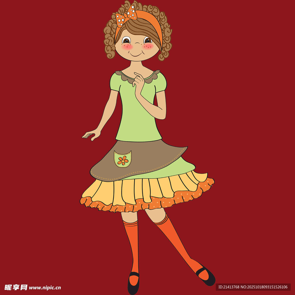 可爱女孩时尚穿搭造型