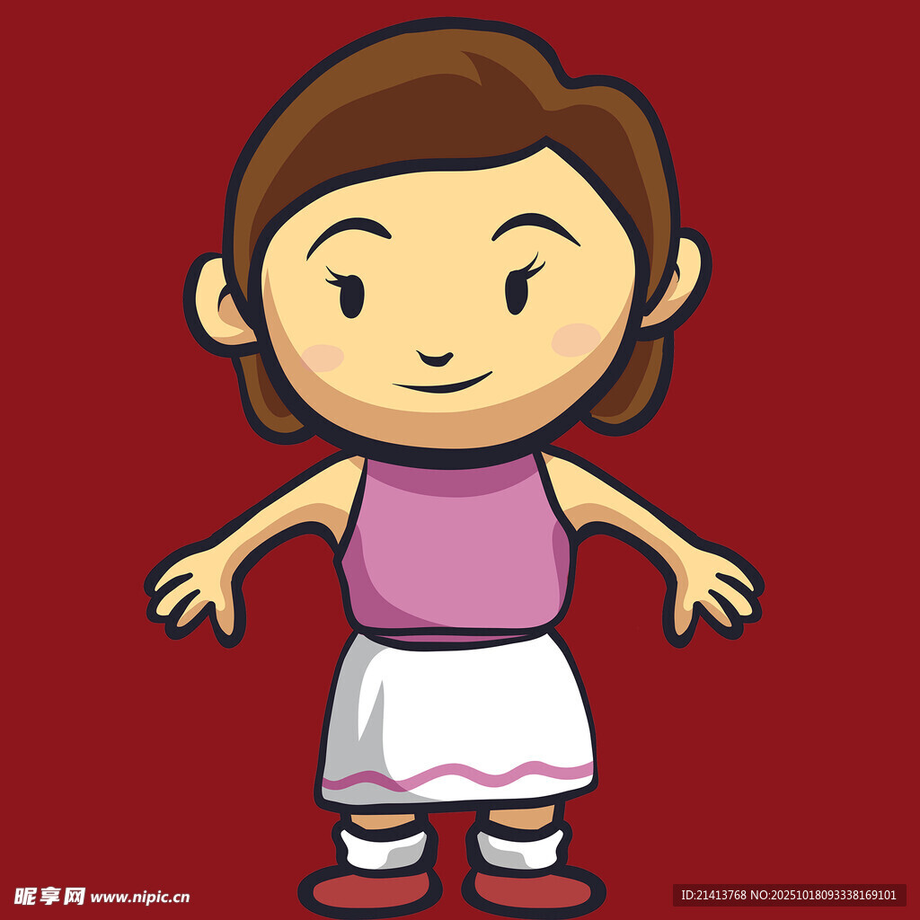 可爱卡通小女孩形象