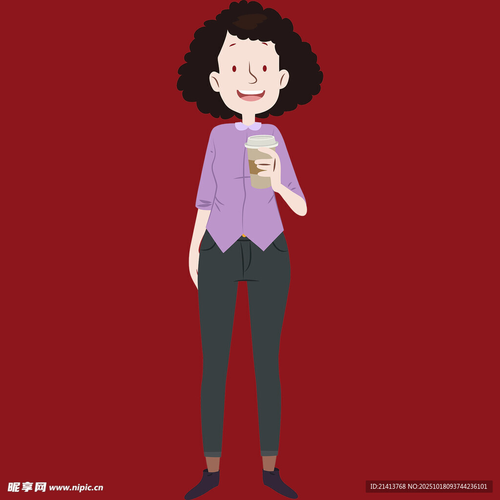 手持手机的短发女性