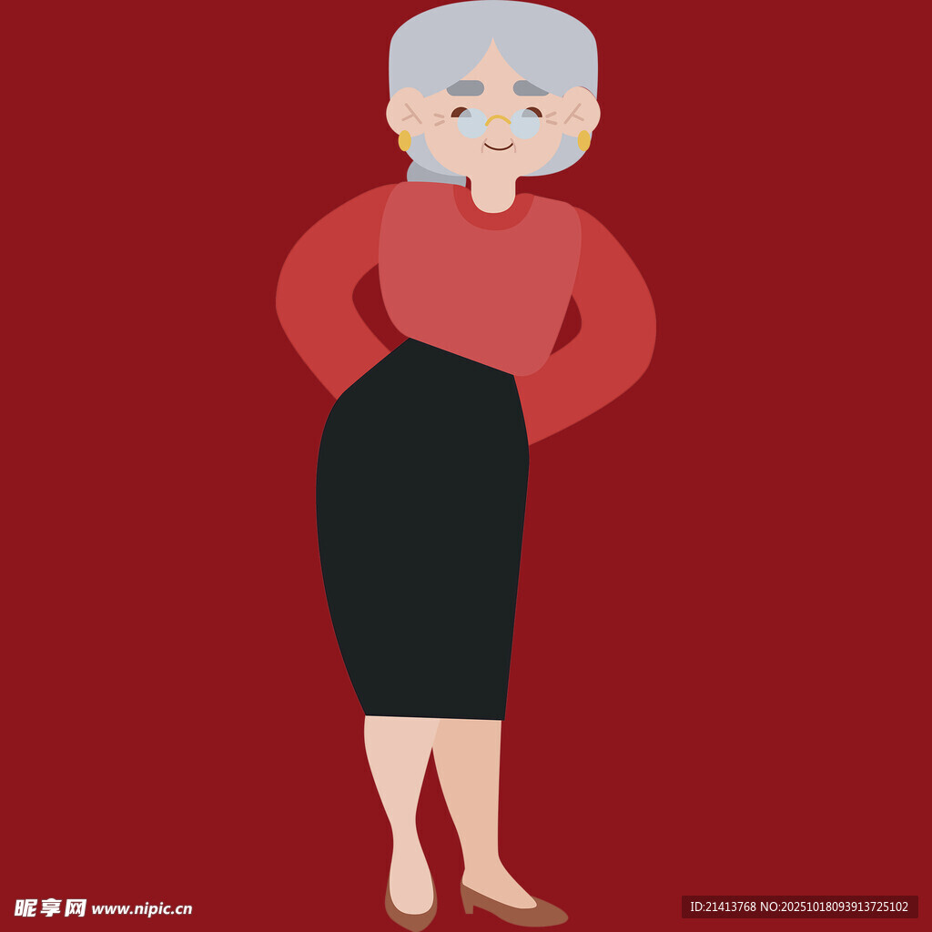 时尚优雅的老年女性形象