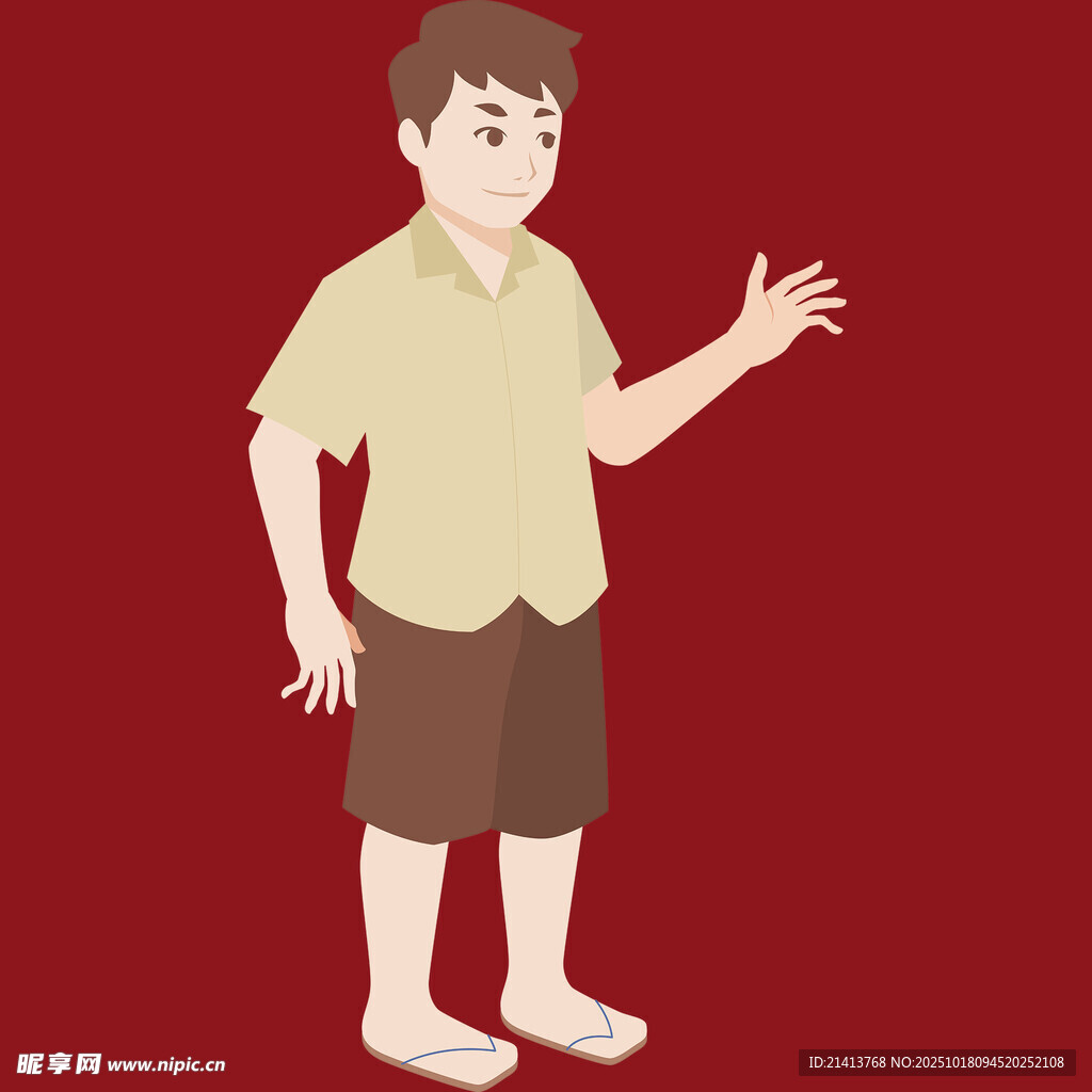站立的短袖男子