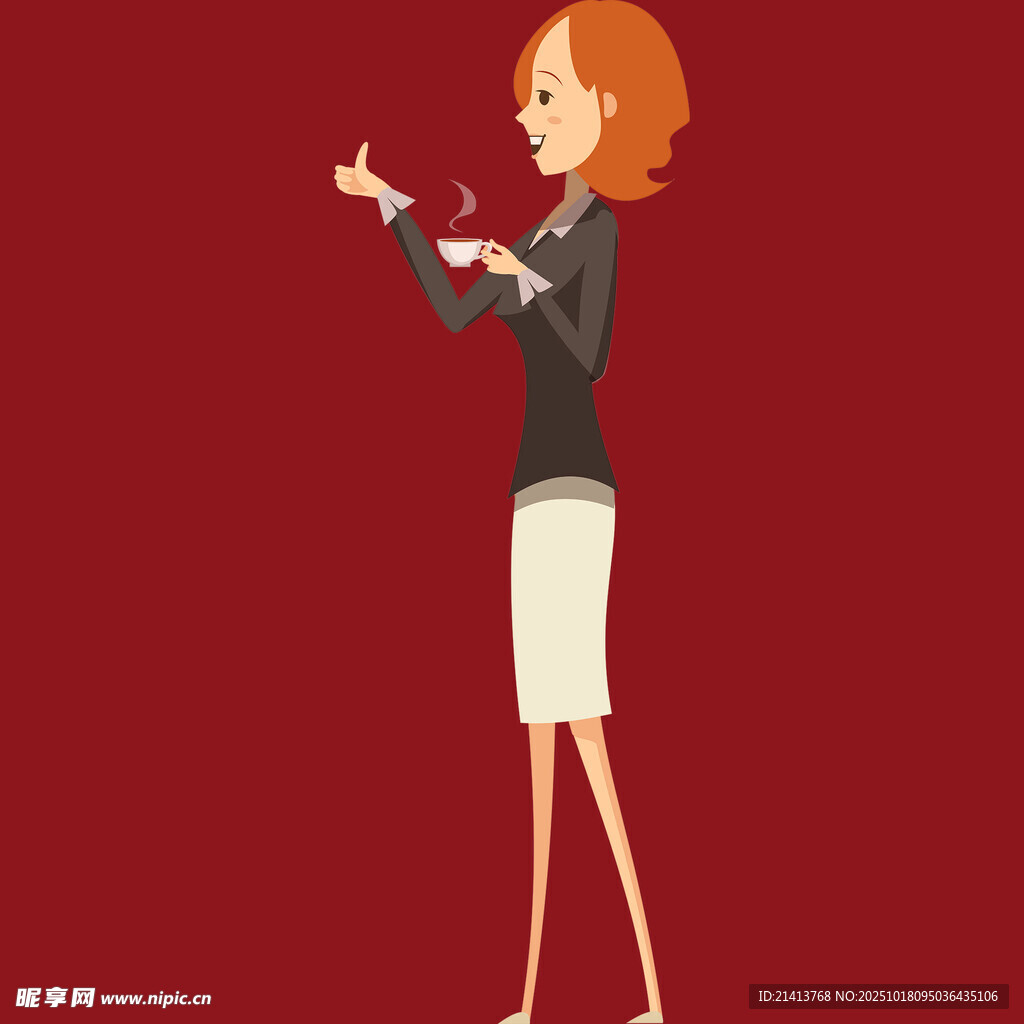 优雅女士展示手势姿态