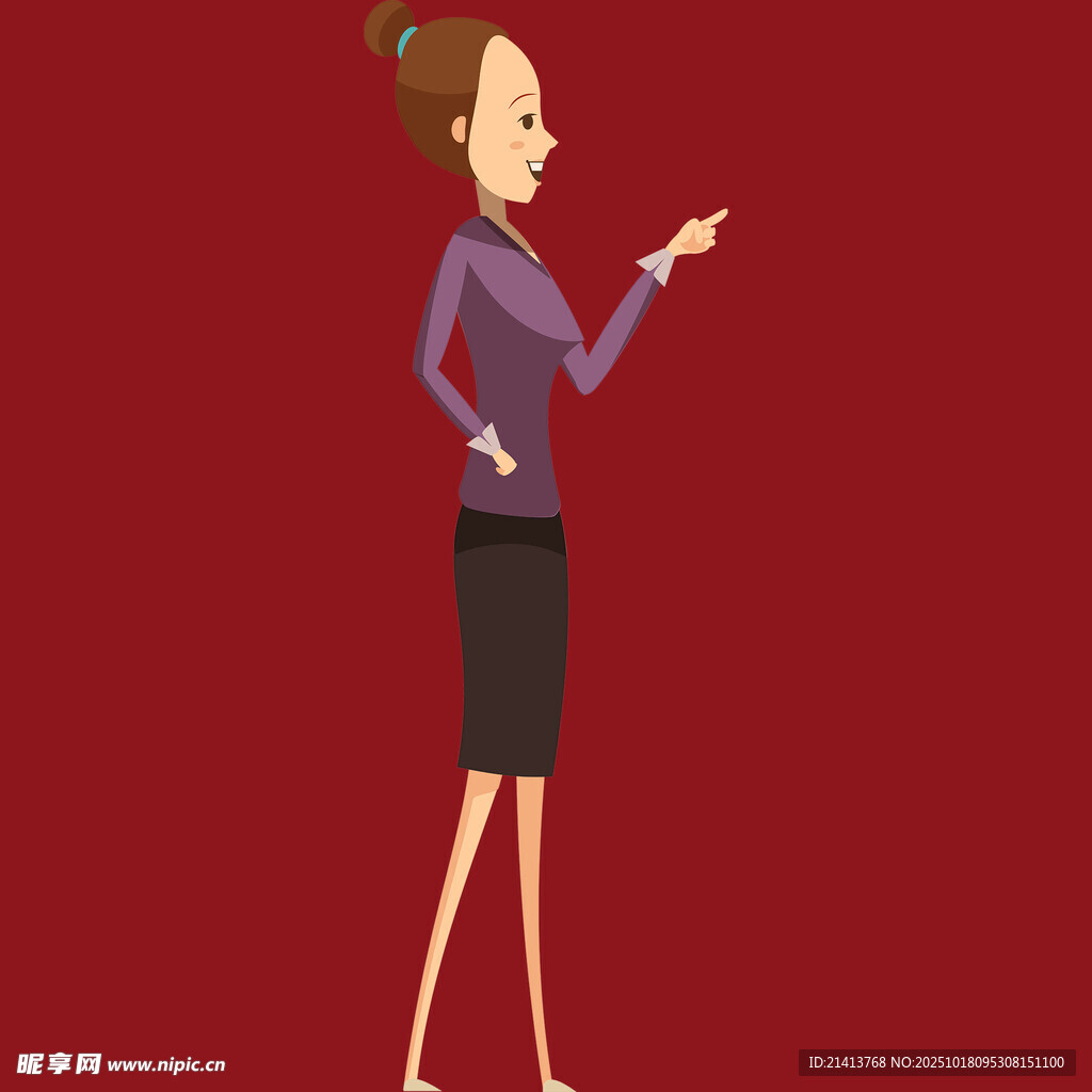 商务女士优雅指引方向
