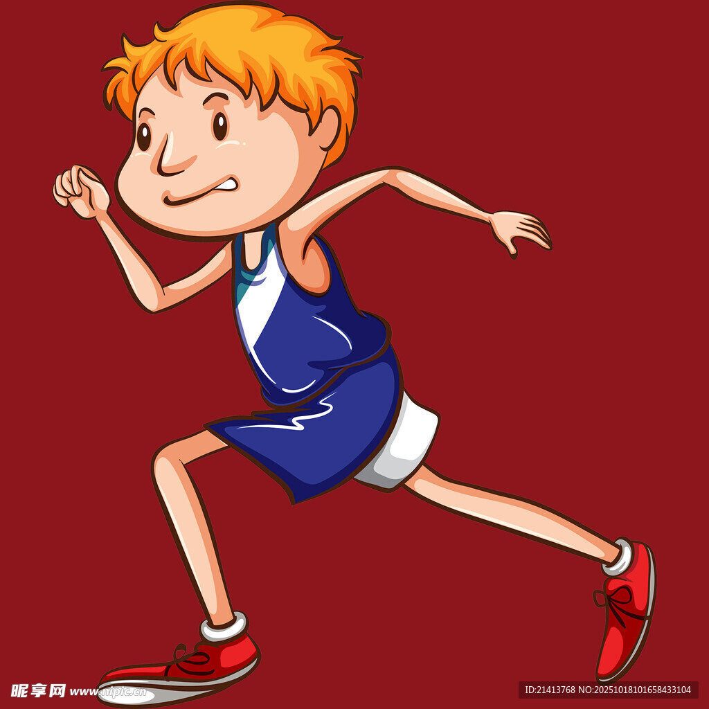 奔跑的活力少年