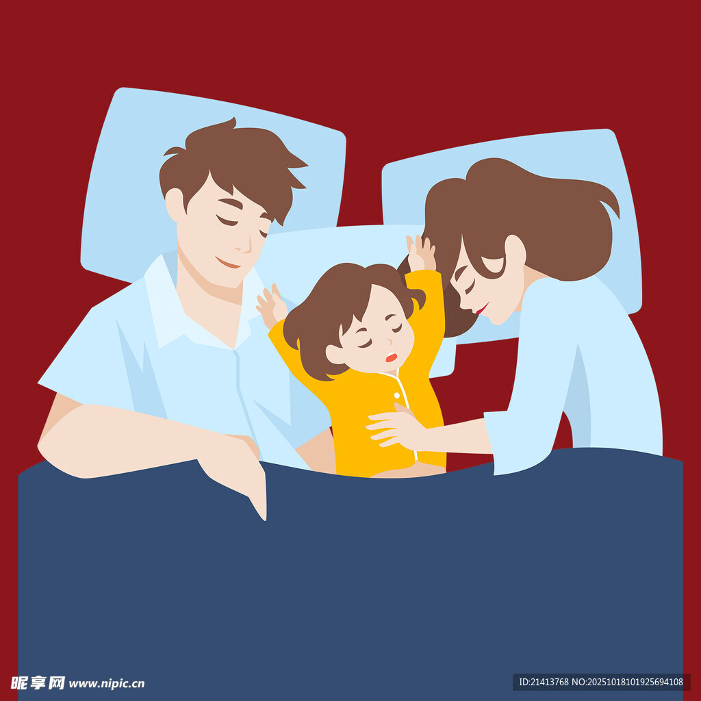 温馨家庭的睡前亲子时光