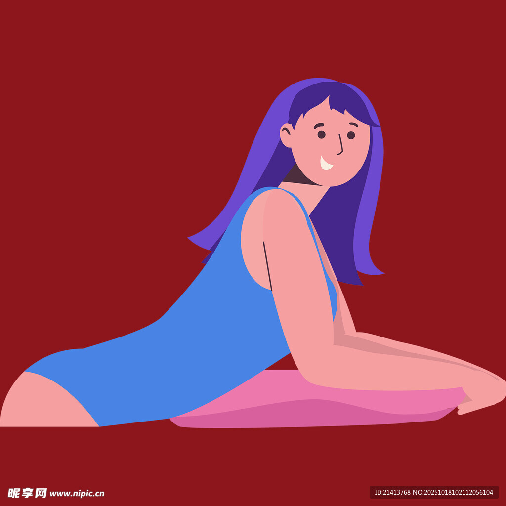 女子惬意做瑜伽