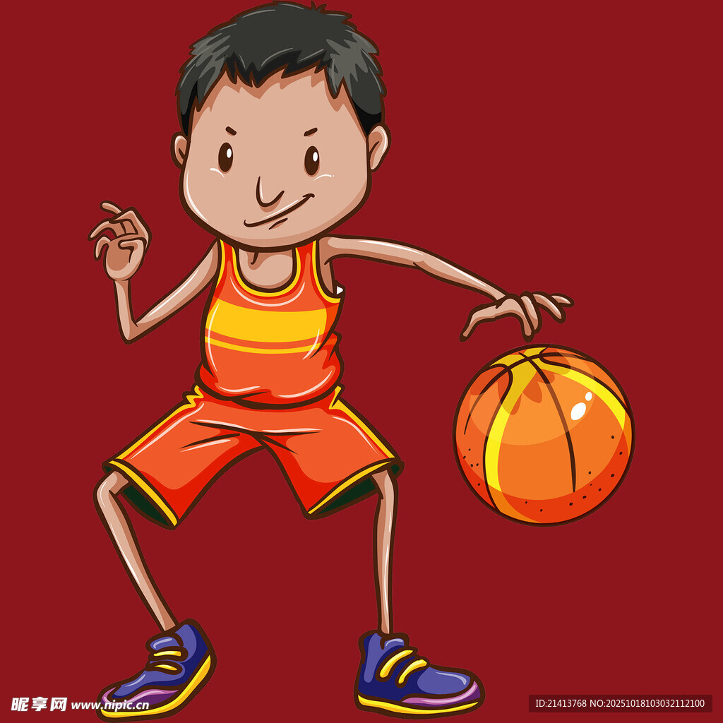 活力少年准备运球