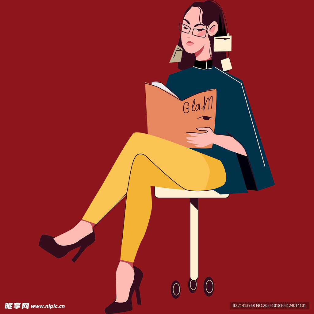 女子惬意阅读的休闲时刻