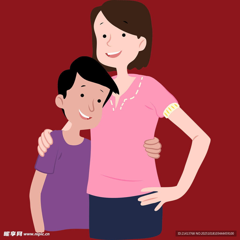母子温馨相拥