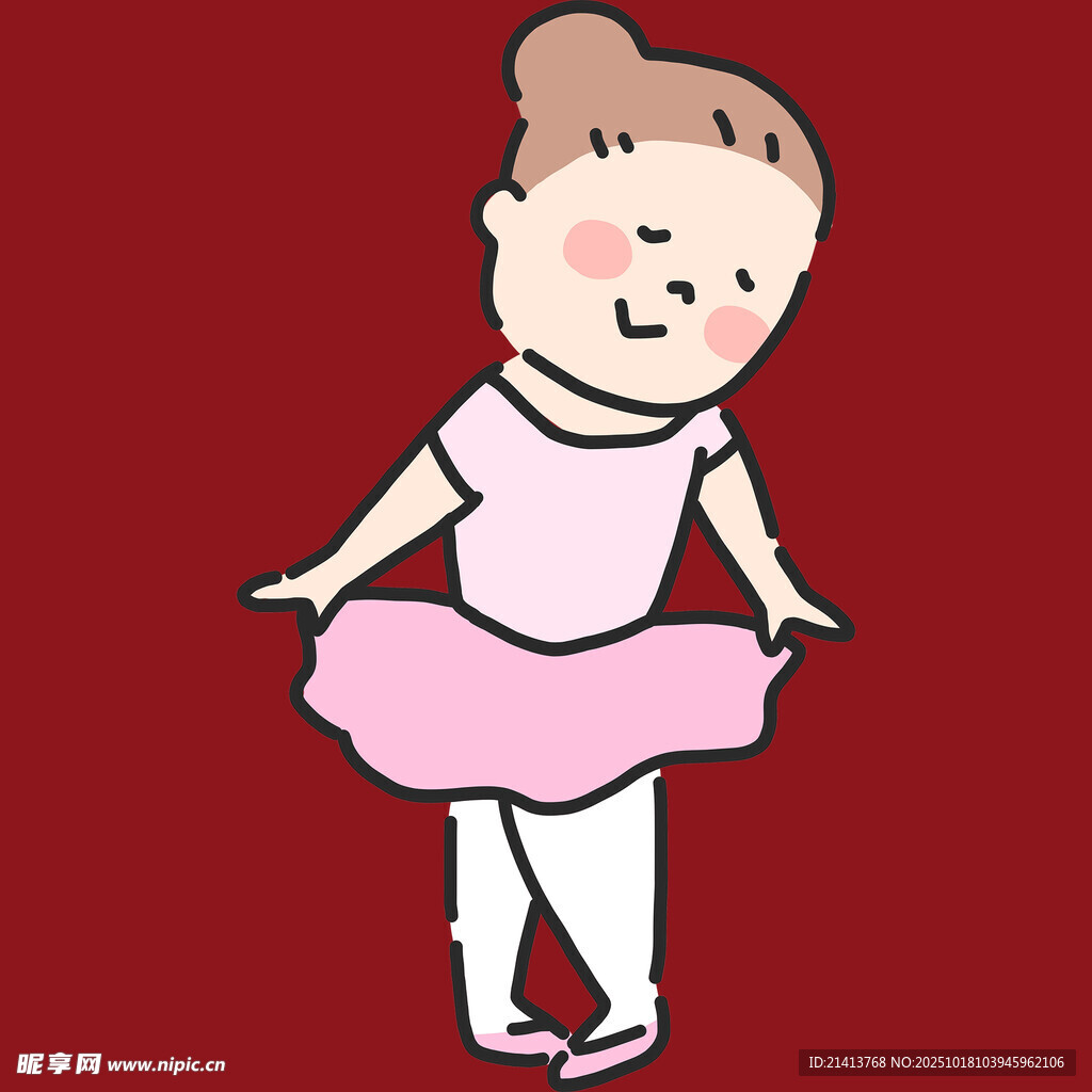 可爱芭蕾小女孩