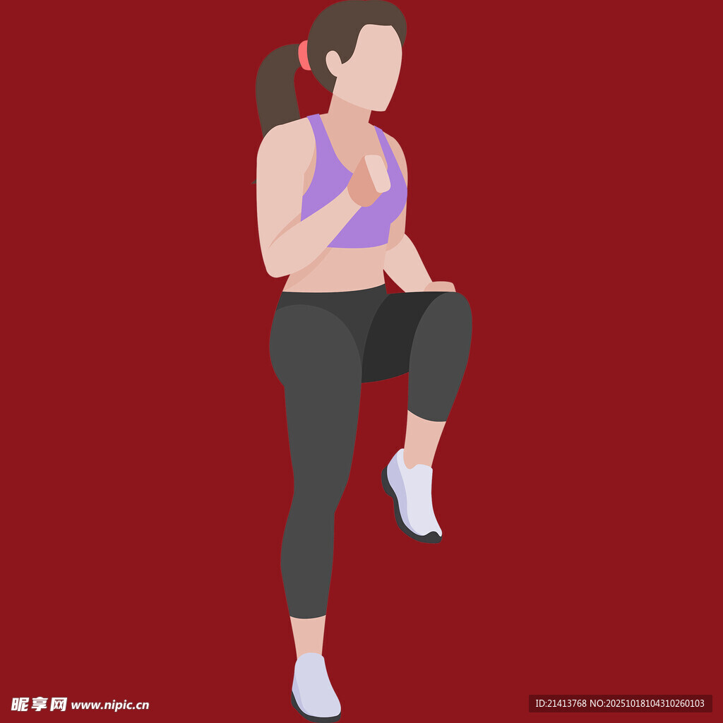 女性抬腿健身动作展示