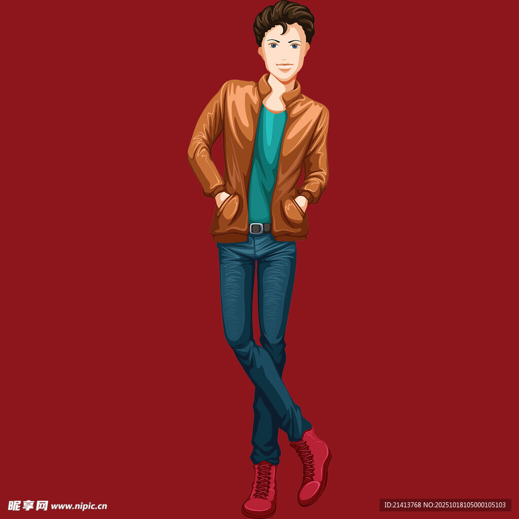 时尚男士休闲造型展示