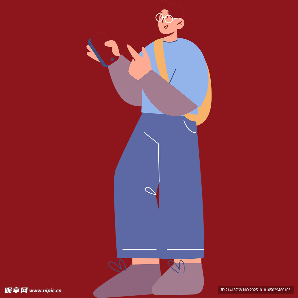 时尚穿搭的活力青年