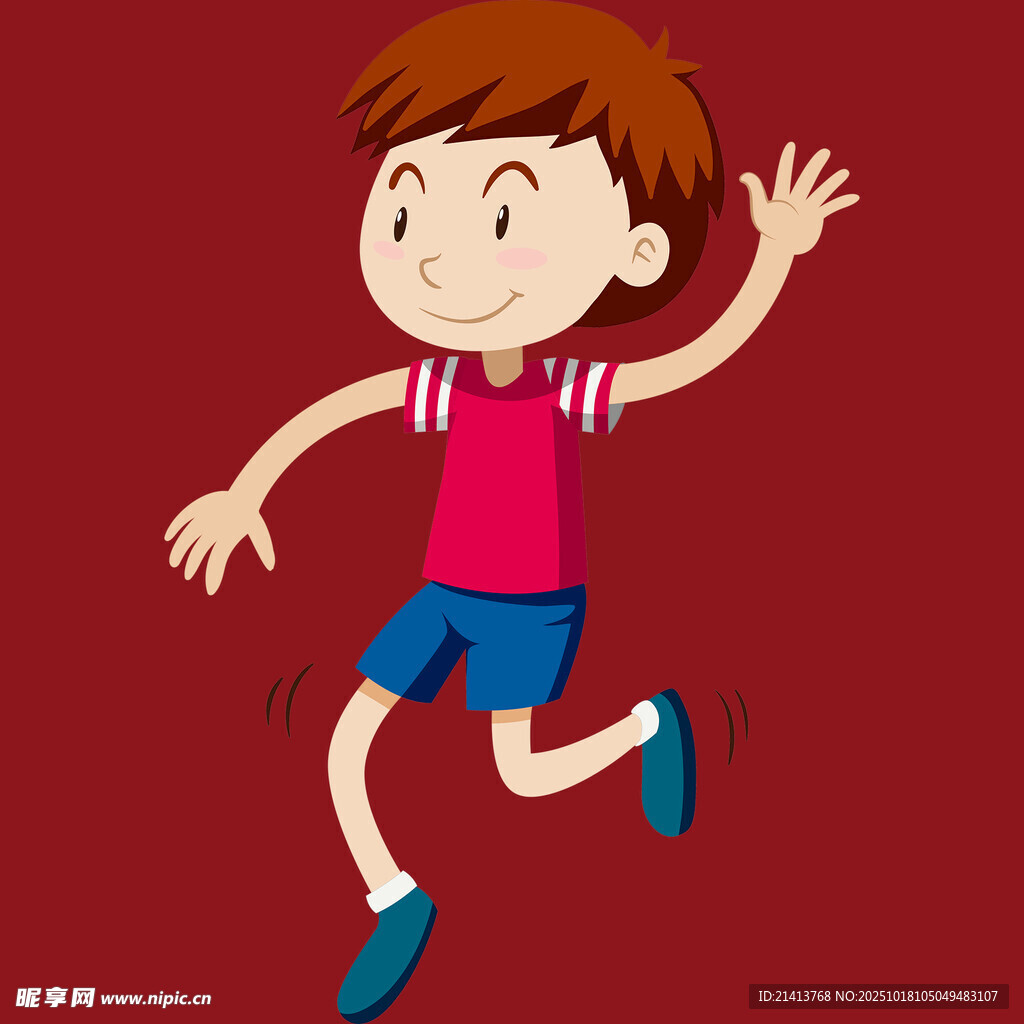 奔跑的活力少年