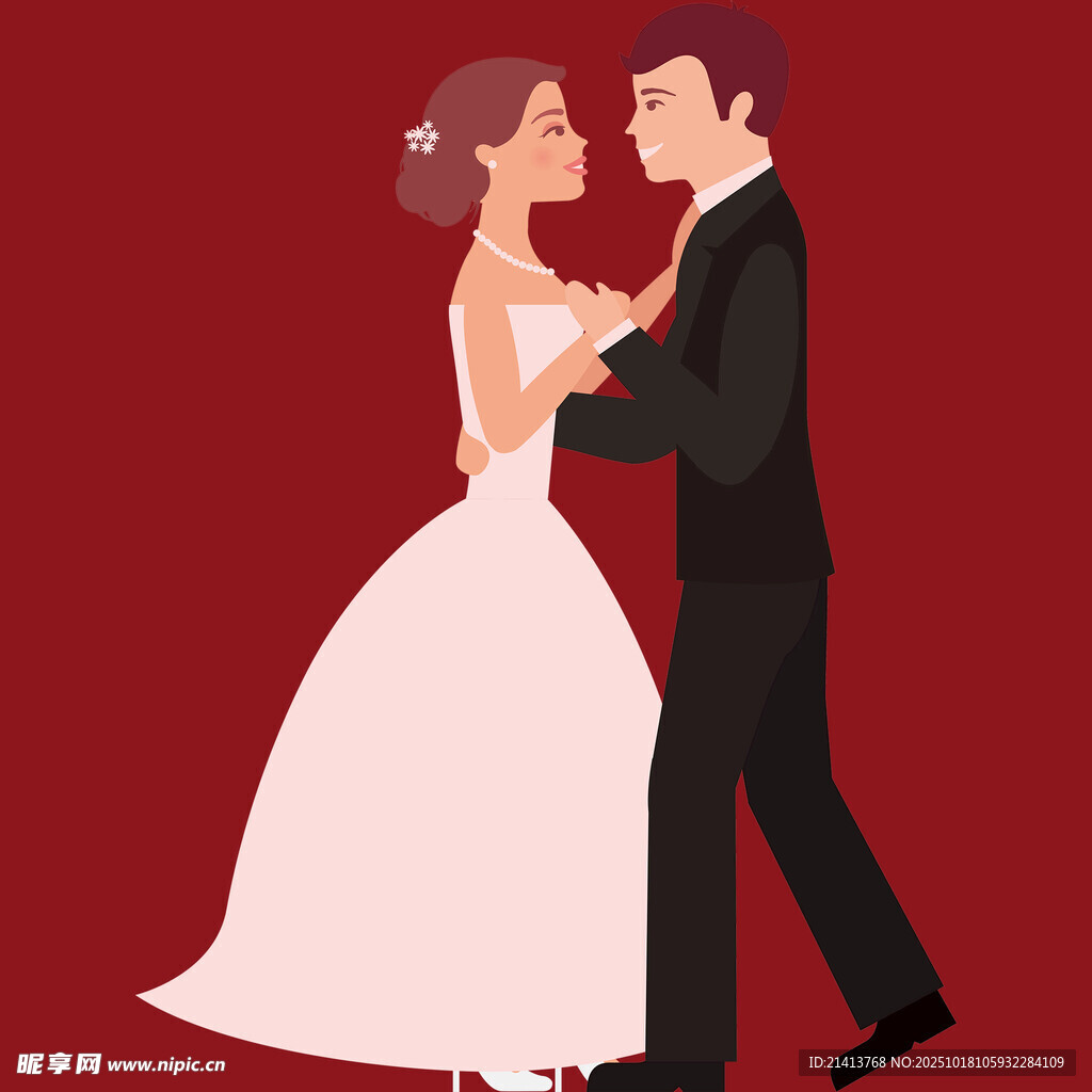 新婚夫妇浪漫共舞