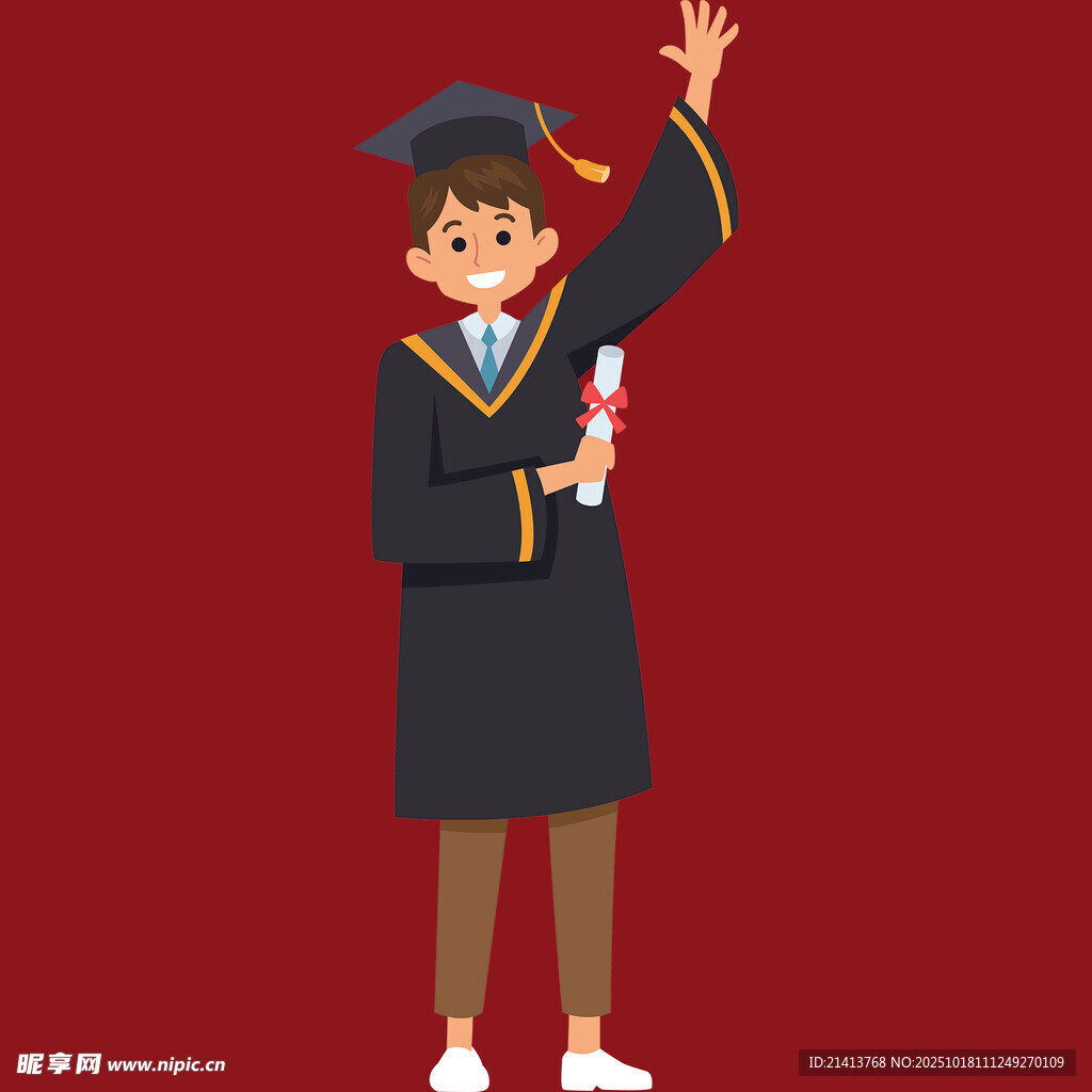 毕业学子开心庆祝时刻