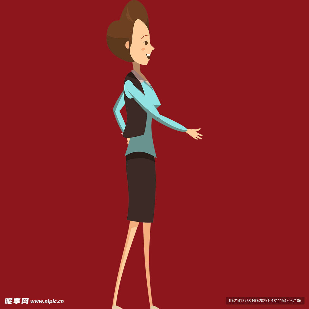 商务女士优雅指引姿态