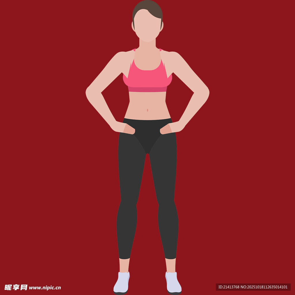 健身女性展示自信姿态