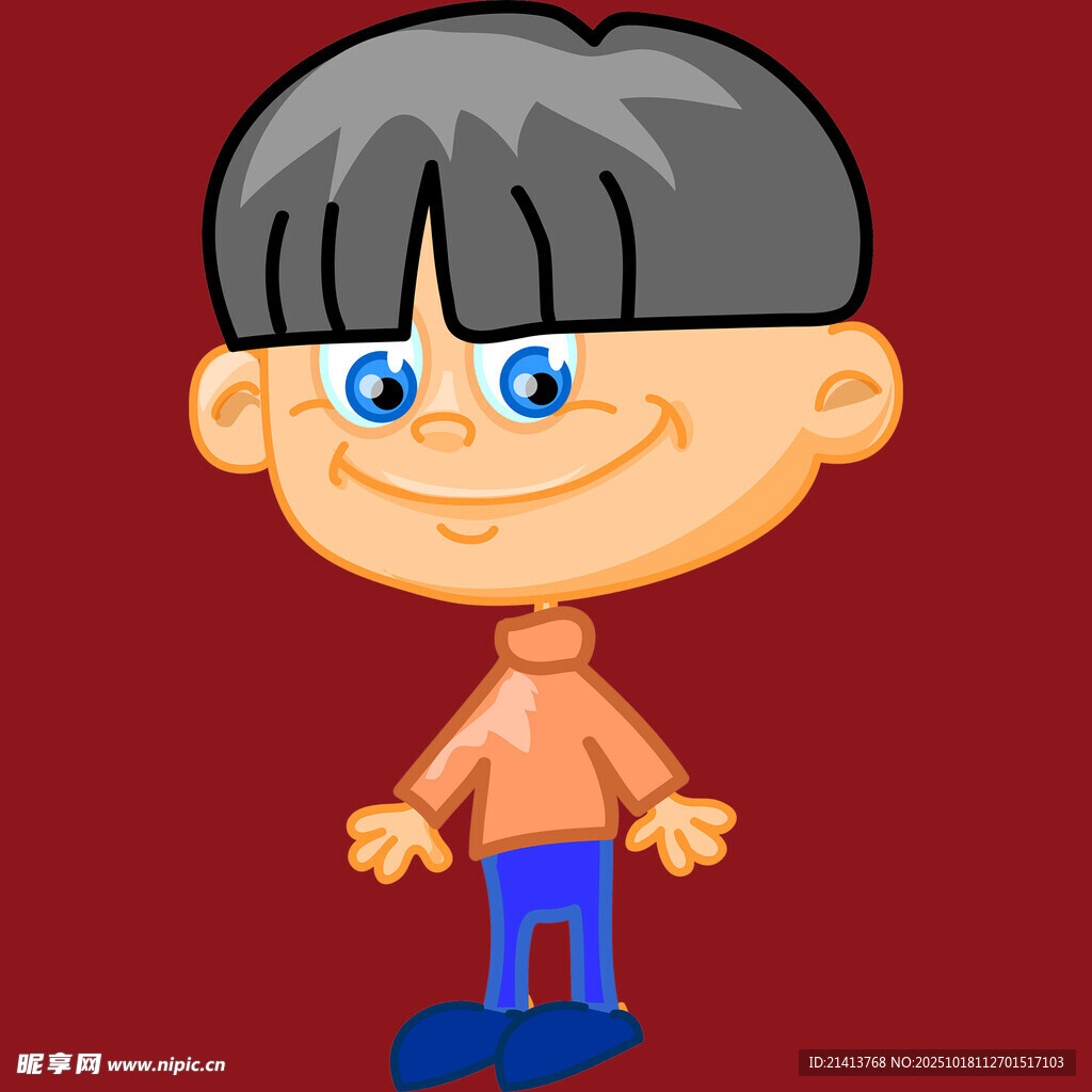 卡通男孩形象展示