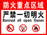 防火重点区域  禁止烟火