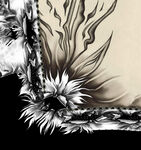 黑白花卉火焰艺术图案