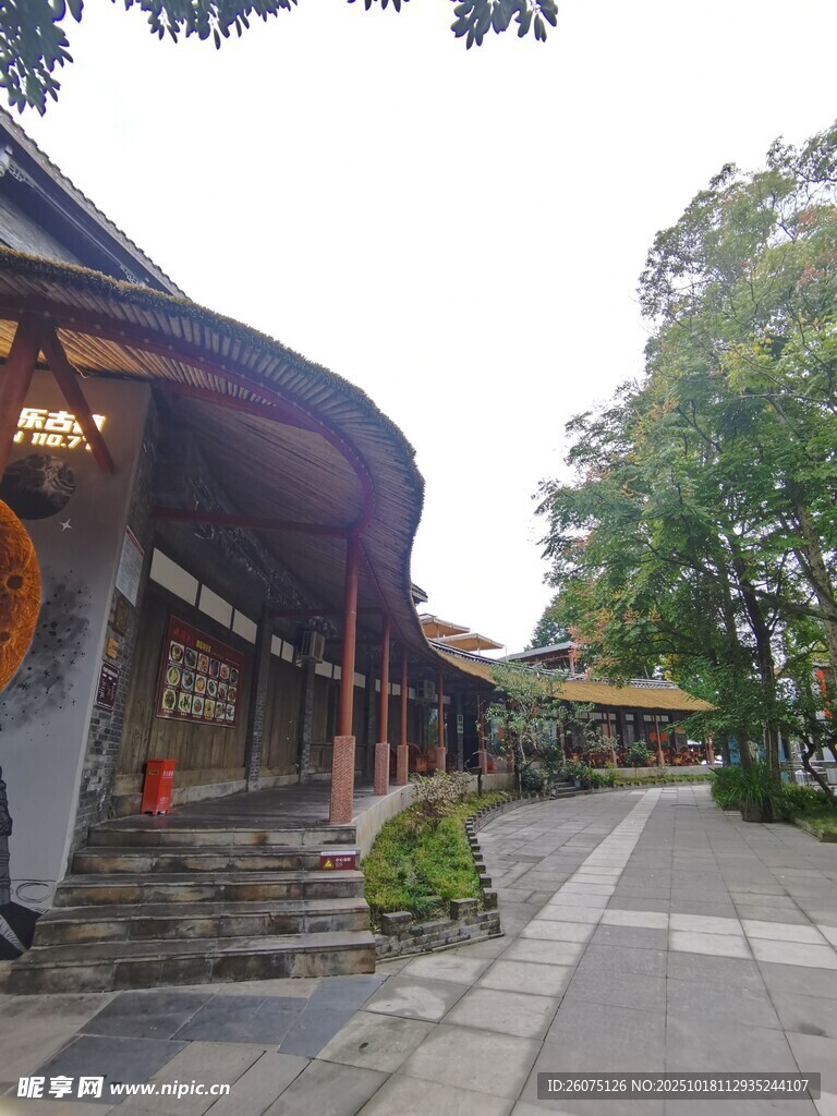 古雅中式建筑庭院景致