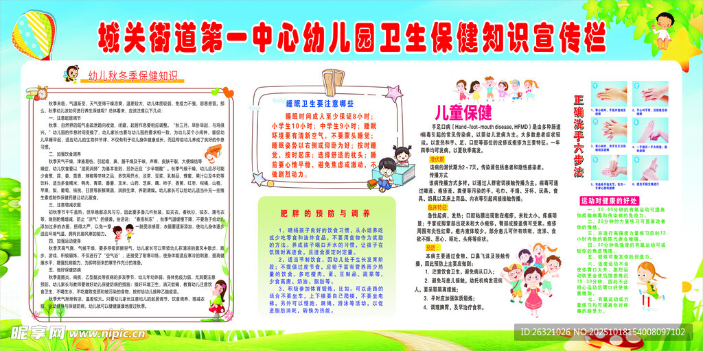 幼儿园卫生保健宣传版面