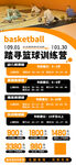 篮球训练营体育特长招生展架海报