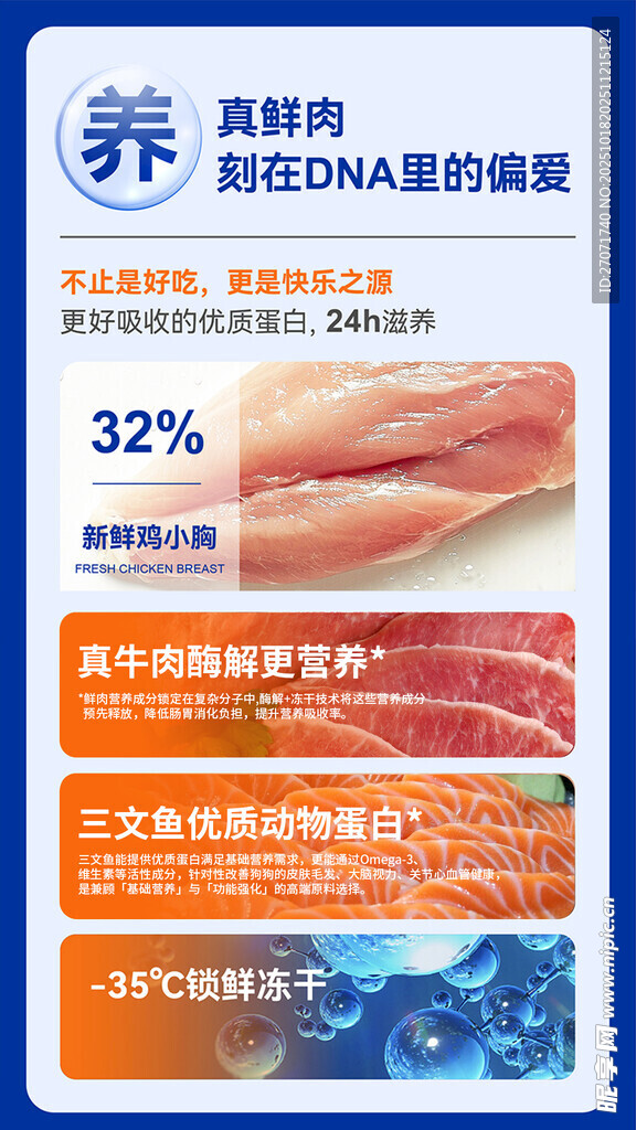 全价狗粮犬粮营养成分海报