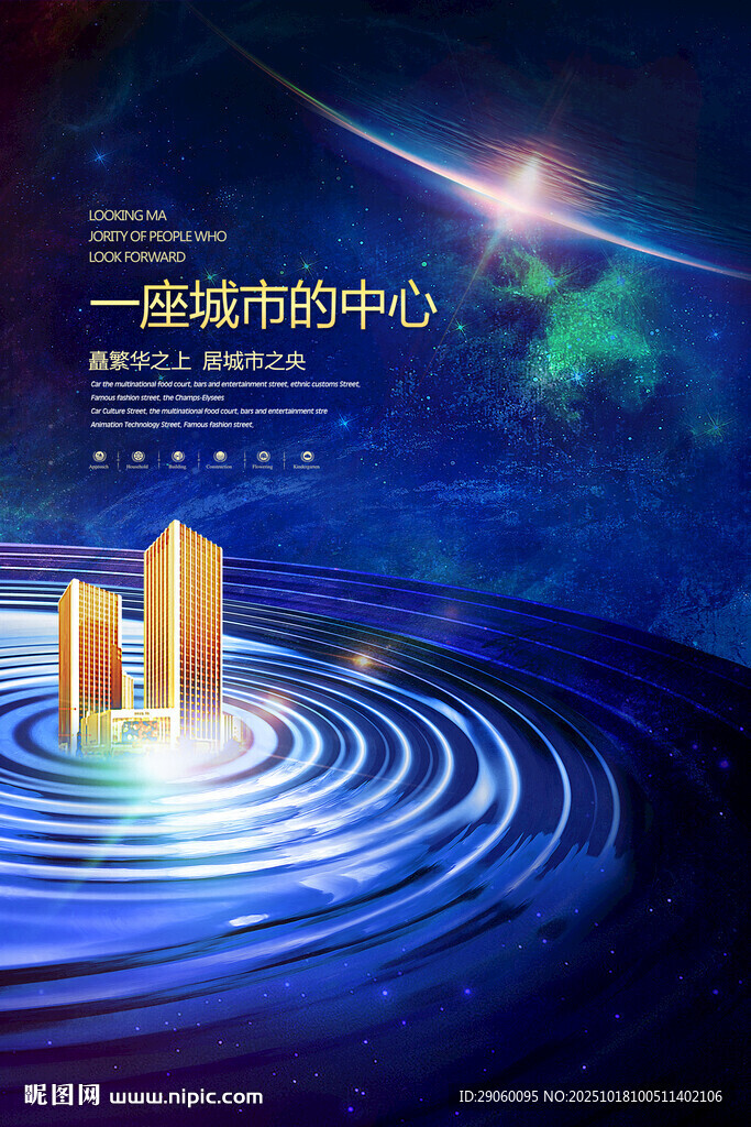 高端地产城市中心海报