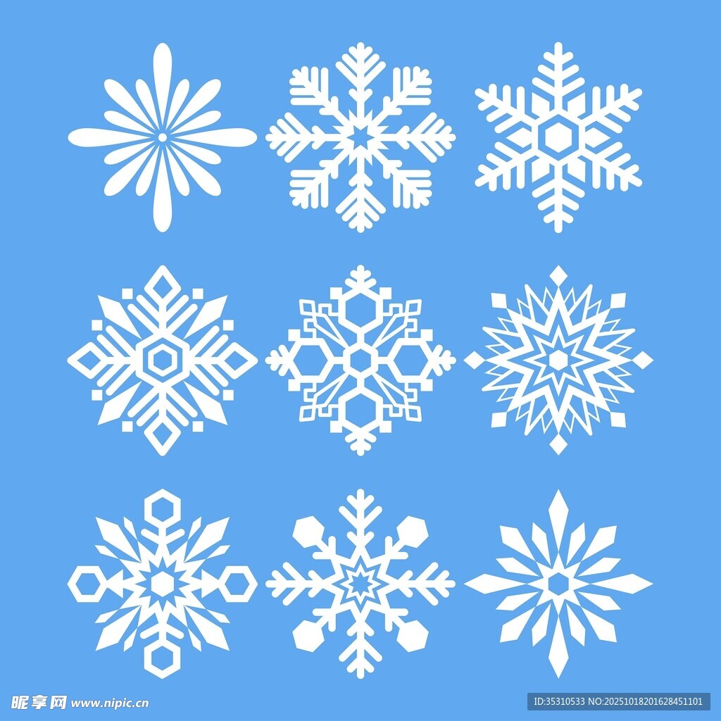 白色雪花