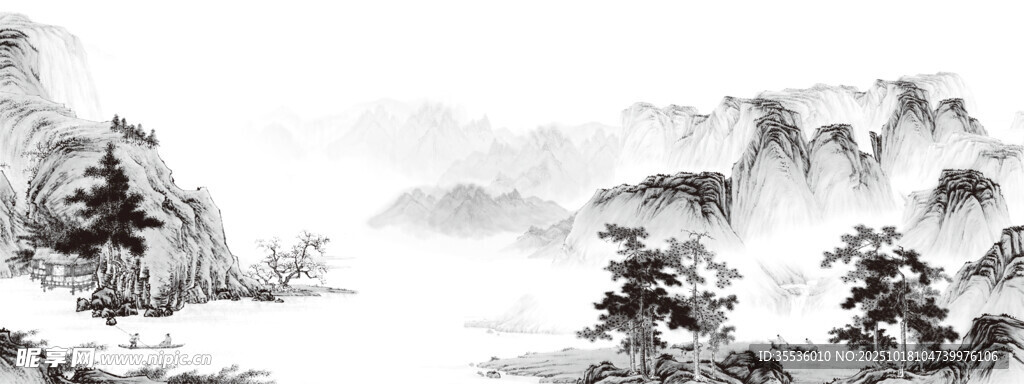 水墨山水意境图