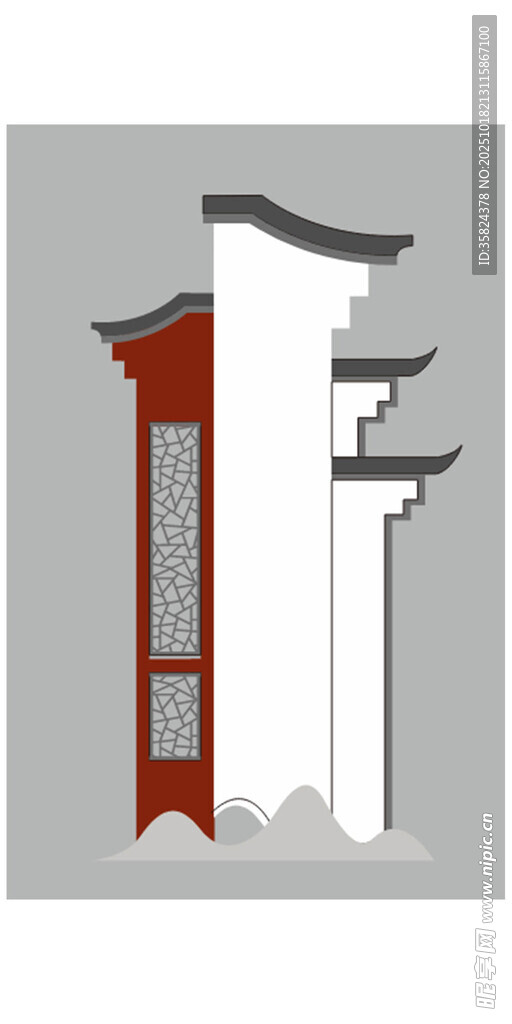 中式传统建筑构件模型