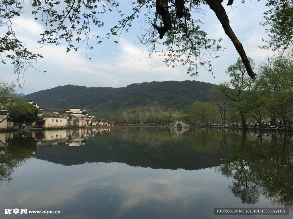 宏村 景区 徽派建筑 古村落 