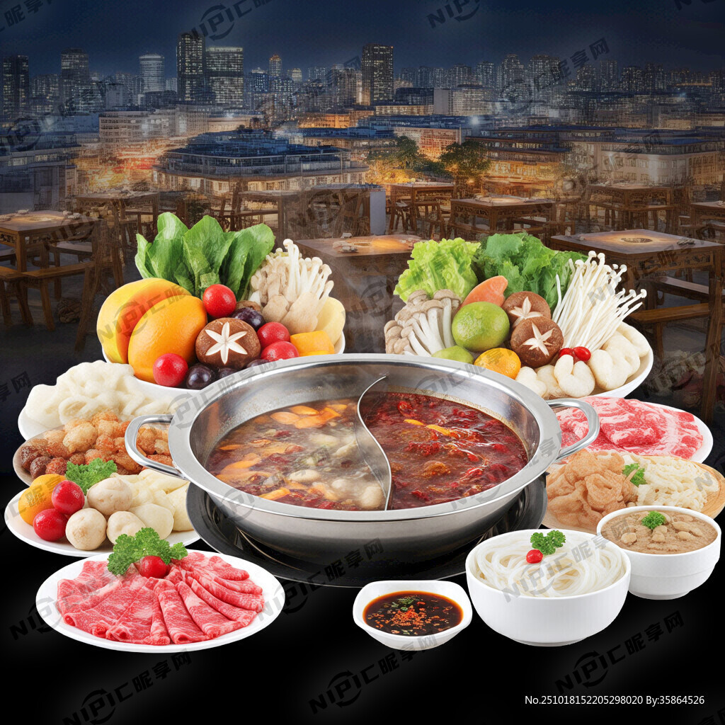 帮我生成一个图片：小火锅店生成