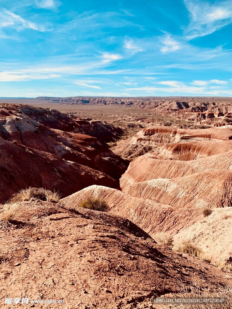 荒凉壮阔的沙漠峡谷景观