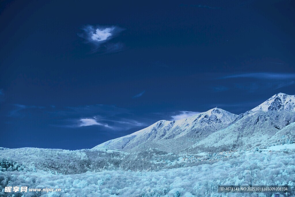 雪山夜空美景