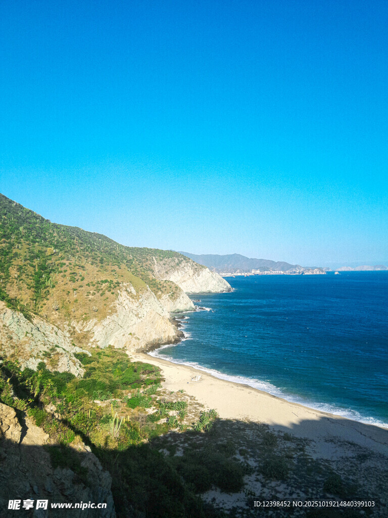 美丽海岸风光俯瞰图