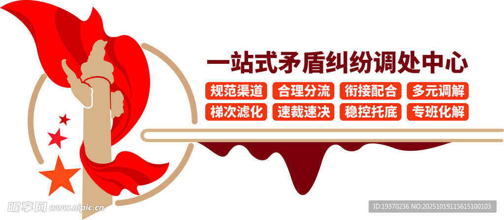 一站式矛盾纠纷调处中心文化墙