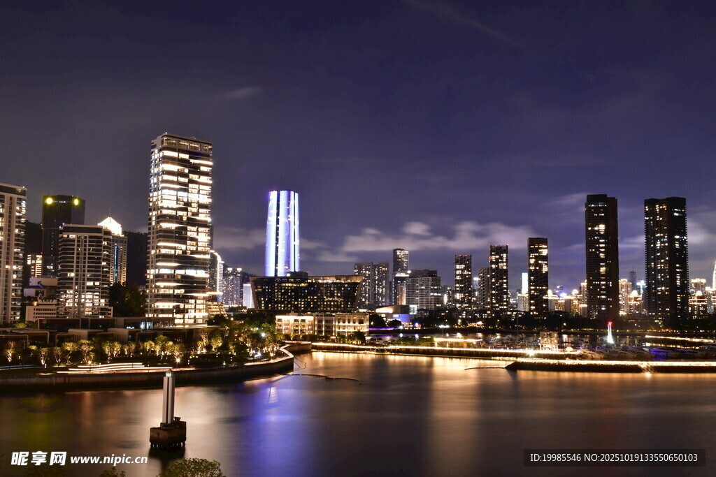 城市璀璨夜景灯火辉煌