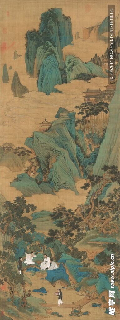 古代山水画卷景