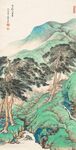 山水林间国画风景