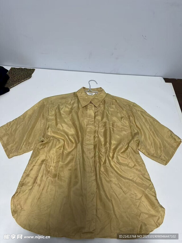 金色短袖上衣展示