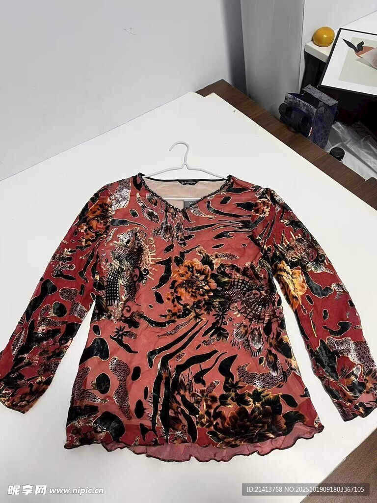印花长袖上衣展示
