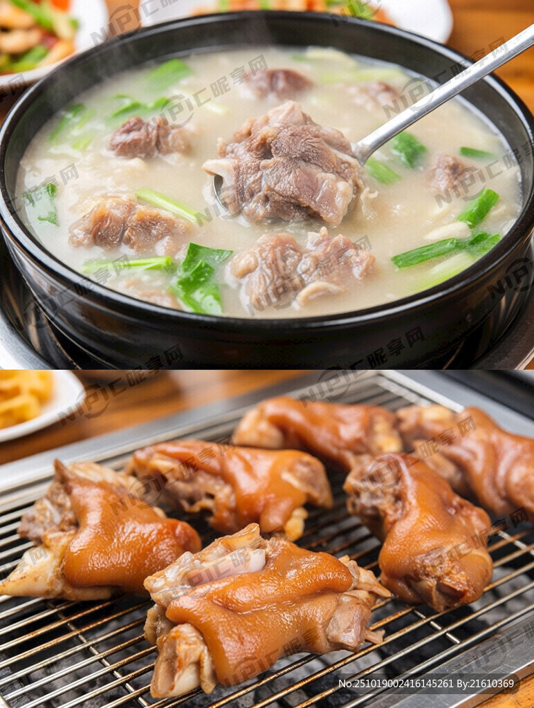 羊肉汤锅、烤鱼、东北炭烤猪蹄三